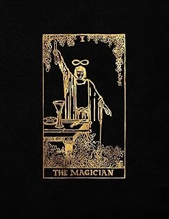 The Magician: College Ruled Journal | 8.5 X 11 A4 Notebook | Black And Gold - 150 College Ruled Lined Pages (Black And Gold - College Ruled Composition Notebook, Band 1) ürün görseli 1