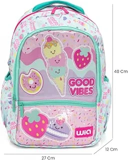 Wia Pembe Dondurma Desenli Kız Çocuk Okul Çanta Seti (3 Parça) ürün görseli 1