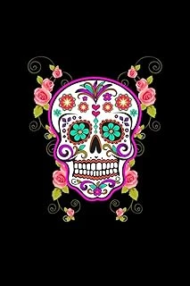 Sugar Skull Roses: Grunge Writing Journal Lined, Diary, Notebook For Men & Women ürün görseli 1