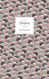 Hedgehog Notebook - Ruled Pages - 5X8 - Premium: (Berry Edition) Fun Notebook 96 Ruled/Lined Pages (5X8 Inches / 12.7X20.3Cm / Junior Legal Pad / Nearly A5) ürün görseli 1