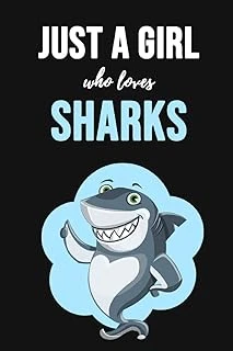 Just A Girl Who Loves Sharks: Notebook / Journal / Diary / Notepad, Shark Lover Gifts (Lined, 6" X 9") ürün görseli 1