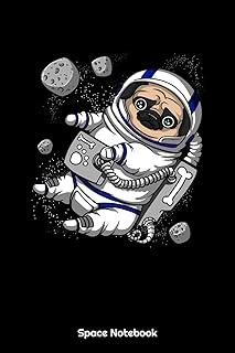 Space Notebook: Space Astronaut Pug Dog Notebook ürün görseli 1