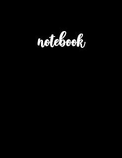 Notebook: Plain Black Notebook - Lined - 100 Pages - 8.5 X 11 ürün görseli 1