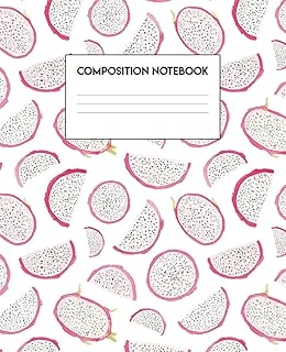 Composition Notebook: Dragonfruit (Fruity Series, 100 Pages, College-Ruled, 7.5" X 9.25") ürün görseli 1