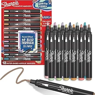 Sharpie Akrilik, Doğa Tonları,Yuvarlak Uç,12Li Bl ürün görseli 1