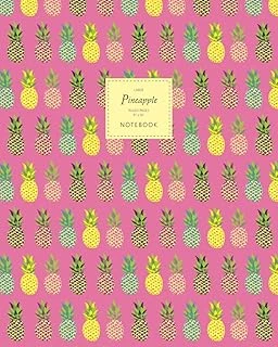 Pineapple Notebook - Ruled Pages - 8X10 - Premium: (Pink Edition) Fun Notebook 192 Ruled/Lined Pages (8X10 Inches / 20.3X25.4 Cm / Large Jotter) ürün görseli 1