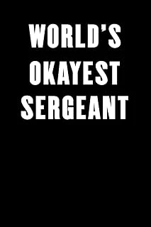 World'S Okayest Sergeant: Lined Notebook Journal 100 Pages ürün görseli 1