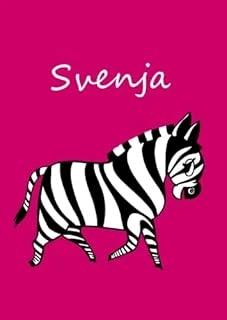 Svenja: Personalisiertes Malbuch / Notizbuch / Tagebuch - Zebra - A4 - Blanko ürün görseli 1
