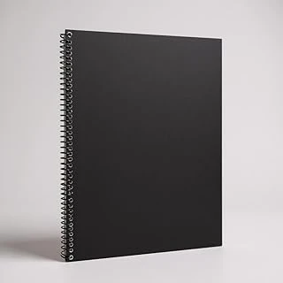 Fark Tanıtım Çizgili Spiralli Not Defteri, A4 Boyut (21X29,7 Cm), 60 Yaprak, 90Gr. Ivory Kağıt, Ofis İçin İdeal (Siyah Kapak) ürün görseli 1