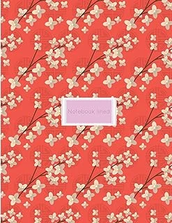 Notebook Lined: Japanese Style: Notebook Blank Paper Ruled : Notebook Journal Diary, 110 Lined Pages, 8.5" X 11" ürün görseli 1