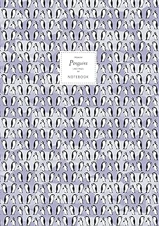 Penguins Notebook - Lined Pages - A4 - Premium: (Violet Edition) Fun Notebook 192 Lined Pages (A4 / 8.27X11.69 Inches / 21X29.7Cm) ürün görseli 1