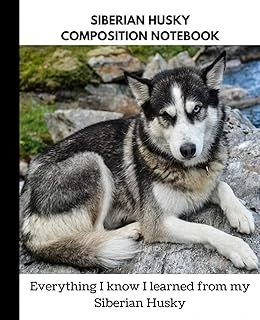 Siberian Husky Composition Notebook: A Notebook For Lovers Of Siberian Huskies (I Love Dogs!) ürün görseli 1
