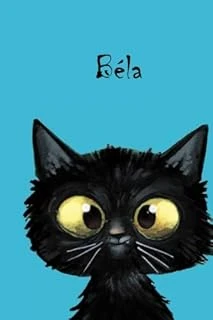 Béla: Personalisiertes Notizbuch, Din A5, 80 Blanko Seiten Mit Kleiner Katze Auf Jeder Rechten Unteren Seite. Durch Vornamen Auf Dem Cover, Eine ... Coverfinish. Über 2500 Namen Bereits Verf ürün görseli 1