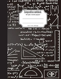 Composition Notebook Graph Ruled Paper 8.5 X 11" 200 Page 4X4 Grid Per Inch,Mathematics Black Chalkboard: Large Composition Book Journal For School Student/Teacher/Office ürün görseli 1