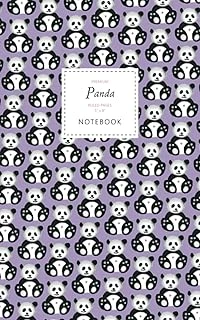 Panda Notebook - Ruled Pages - 5X8 - Premium: (Purple Edition) Fun Notebook 96 Ruled/Lined Pages (5X8 Inches / 12.7X20.3Cm / Junior Legal Pad / Nearly A5) ürün görseli 1