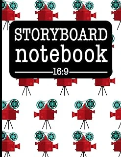 Storyboard Notebook 16:9: Filmmaker Notebook With Movie Camera To Sketch And Write Out Scenes With Easy-To-Use Template ürün görseli 1