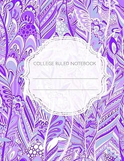 College Ruled Notebook: Purple Paisley 120 Pages 8.5 X 11: Volume 5 (Paisley College Ruled Notebooks) ürün görseli 1