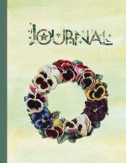 Journal: Pansy Theme - 8.5"X 11" Paperback Notebook With Calendar Date Header On 150 Lined Pages (Journal With Lined Pages And Diy Calendar Date And Page Header) ürün görseli 1