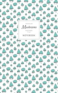 One Million Mushrooms Notebook - Ruled Pages - 5X8: (Sky Edition) Fun Notebook 96 Ruled/Lined Pages (5X8 Inches / 12.7X20.3Cm / Junior Legal Pad / Nearly A5) ürün görseli 1