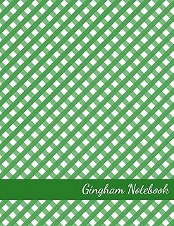 Gingham Notebook: Green Cover 120 Pages College Ruled (Gingham College Ruled Notebooks, Band 6): Volume 6 ürün görseli 1