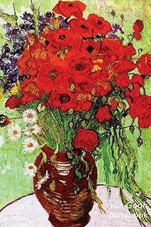 Van Gogh Notebook: Vase With Red Poppies And Daisies Journal | 100-Page Lined Notebook | 6 X 9 Journal Notebook (Art Masterpieces) ürün görseli 1