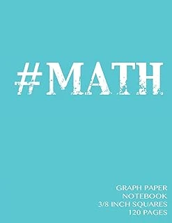 Graph Paper Notebook 3/8 Inch Squares 120 Pages: Notebook On Turquoise Cover, 8.5 X 11 Graph Paper Notebook With 3/8 Inch Squares, Perfect Bound, ... Sums, Composition Notebook Or Even Journal ürün görseli 1