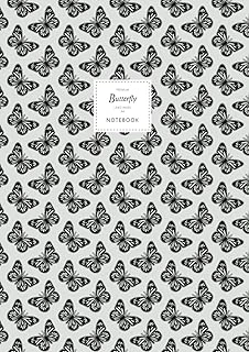 Butterfly Notebook - Lined Pages - A4 - Premium: (Grey Edition) Fun Notebook 192 Lined Pages (A4 / 8.27X11.69 Inches / 21X29.7Cm) ürün görseli 1