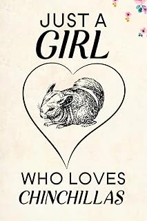 Just A Girl Who Loves Chinchillas: Blank Lined Journal Notebook, 6" X 9", Chinchilla Journal, Chinchilla Notebook, Ruled, Writing Book, Notebook For Chinchilla Lovers, Chinchilla Gifts ürün görseli 1