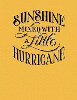 Sunshine Mixed With A Little Hurricane Yellow Notebook - Blank: 130 Pages 8.5 X 11 Unlined Drawing Sketchbook Sketch Book Paper School Student Teacher Diary Planner ürün görseli 1