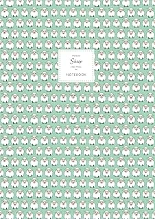 Sheep Notebook - Lined Pages - A4 - Premium: (Green Edition) Fun Notebook 192 Lined Pages (A4 / 8.27X11.69 Inches / 21X29.7Cm) ürün görseli 1