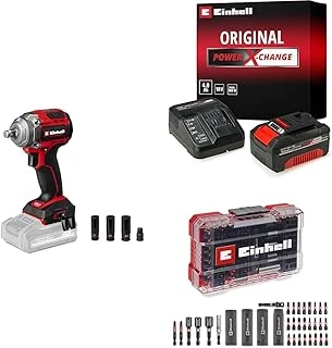 Tp-Cw 18/350-C Li Bl - Solo, Kömürsüz Akülü Darbeli Somun Sıkma + 18V 4,0 Ah Pxc Starter Kit, Akü Şarj + Bits Lokma Uç Seti 35 Parça, M-Case Kutu ürün görseli 1