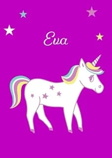 Eva: Unicorn Notebook / Coloring Book / Diary - Din A4 - Blank ürün görseli 1