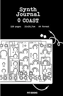 Independently Published 0 Coast Synth Journal Blck: Notebook For Synthethizer Patches, Modular Synthesizer Faceplate, Notes, Staff A4 Format,120 Pages ürün görseli 1