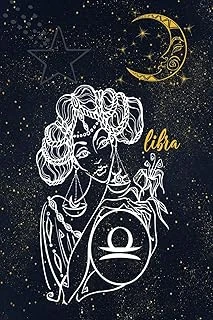 Libra: Horoscope Zodiac Notebook Journal Diary 6" X 9" Wide Ruled Blank Line Paper 130 Pages ürün görseli 1