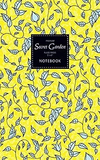 Notebook - Secret Garden: (Yellow Edition) Fun Notebook 96 Ruled/Lined Pages (5X8 Inches / 12.7X20.3Cm / Junior Legal Pad / Nearly A5) ürün görseli 1