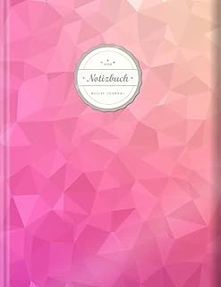 Bullet Journal (©Star, A4, 156 Seiten, Softcover) || Mit Register || Xxl Punktraster Notizbuch, Tagebuch, Gepunktete Seiten, Dot Grid Notebook, „Pink Polygon“ ürün görseli 1