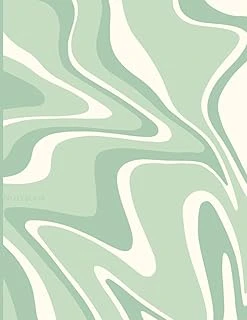 Independently Published Aesthetic Notebook: Swirl, Cute Notebook For School, College Ruled, Blank Lined Notebook Journal, Aesthetic Cover, Pastel Green ürün görseli 1