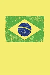Brasil Notebook: Patriotic Brazil Flag Gift Journal, College-Ruled 120-Page Blank Lined 6 X 9 In (15.2 X 22.9 Cm) ürün görseli 1