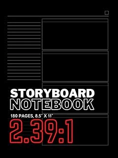 Independently Published Storyboard Notebook: Hardcover 2.39:1 Aspect Ratio | Storyboard Template Book For Directors, Storyboard Artists, Animators And Film Students | 180 Pages. ürün görseli 1