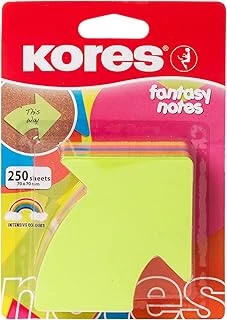 Kores 70 X 70 Mm (Ok Işareti), Fantasy Yapışkanlı Not Kağıdı Ile 5 Neon Renkler, 250 Adet) ürün görseli 1