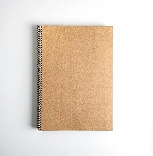 Fark Tanıtım Çizgisiz Spiralli Not Defteri, A4 Boyut (21X29,7 Cm), 60 Yaprak, 90Gr. Ivory Kağıt, Ofis İçin İdeal (Kahverengi Kapak) ürün görseli 1