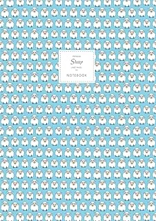 Sheep Notebook - Lined Pages - A4 - Premium: (Blue Edition) Fun Notebook 192 Lined Pages (A4 / 8.27X11.69 Inches / 21X29.7Cm) ürün görseli 1