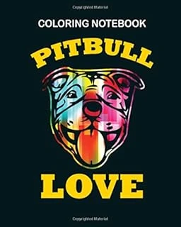 Coloring Book: Pitbull Terrier Love Cute Dog Colorful Animal 8 X 10 Inches ürün görseli 1
