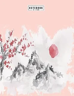 Notebook: Cherry Blossom In Japan On Pink Cover And Lined Pages, Extra Large (8.5 X 11) Inches, 110 Pages, White Paper (Cherry Blossom In Japan On Pink Notebook, Band 3): Volume 3 ürün görseli 1