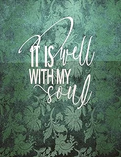 It Is Well With My Soul: Teal Notebook, Bible Christian Composition Book Journal, 8.5" X 11" Large ürün görseli 1