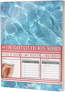 Mein Einzigartiges Xxl Reisetagebuch: 122 Seiten, Register, Kontakte / Neue Auflage Mit Reise Checkliste / Pr401 „Swimmingpool“ / Din A4 Cover ürün görseli 1