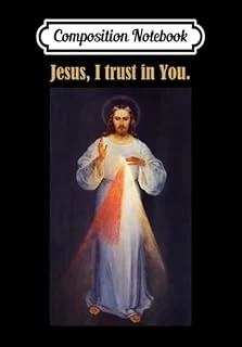 Composition Notebook: Jesus I Trust In You Divine Mercy, Journal 6 X 9, 100 Page Blank Lined Paperback Journal/Notebook ürün görseli 1