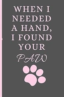When I Needed A Hand I Found Your Paw: Lined Journal / Notebooks 120 Pages (6" X 9") ürün görseli 1