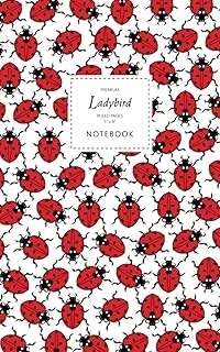 Ladybird Notebook - Ruled Pages - 5X8 - Premium: (White Edition) Fun Notebook 96 Ruled/Lined Pages (5X8 Inches / 12.7X20.3Cm / Junior Legal Pad / Nearly A5) ürün görseli 1