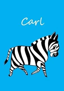 Malbuch / Notizbuch / Tagebuch - Carl: Din A4 - Blanko - Zebra ürün görseli 1